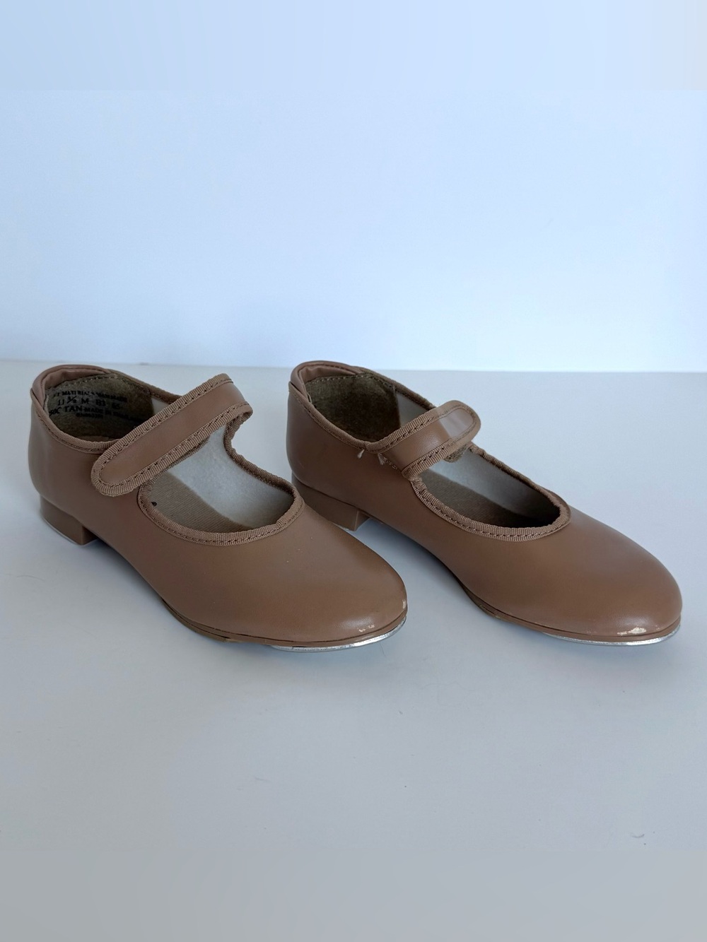 Theatricals Tan‎ Mary Jane Tap Shoes Youth 11.5M